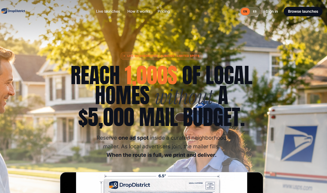 DropDistrict — Publicidad Local Compartida preview